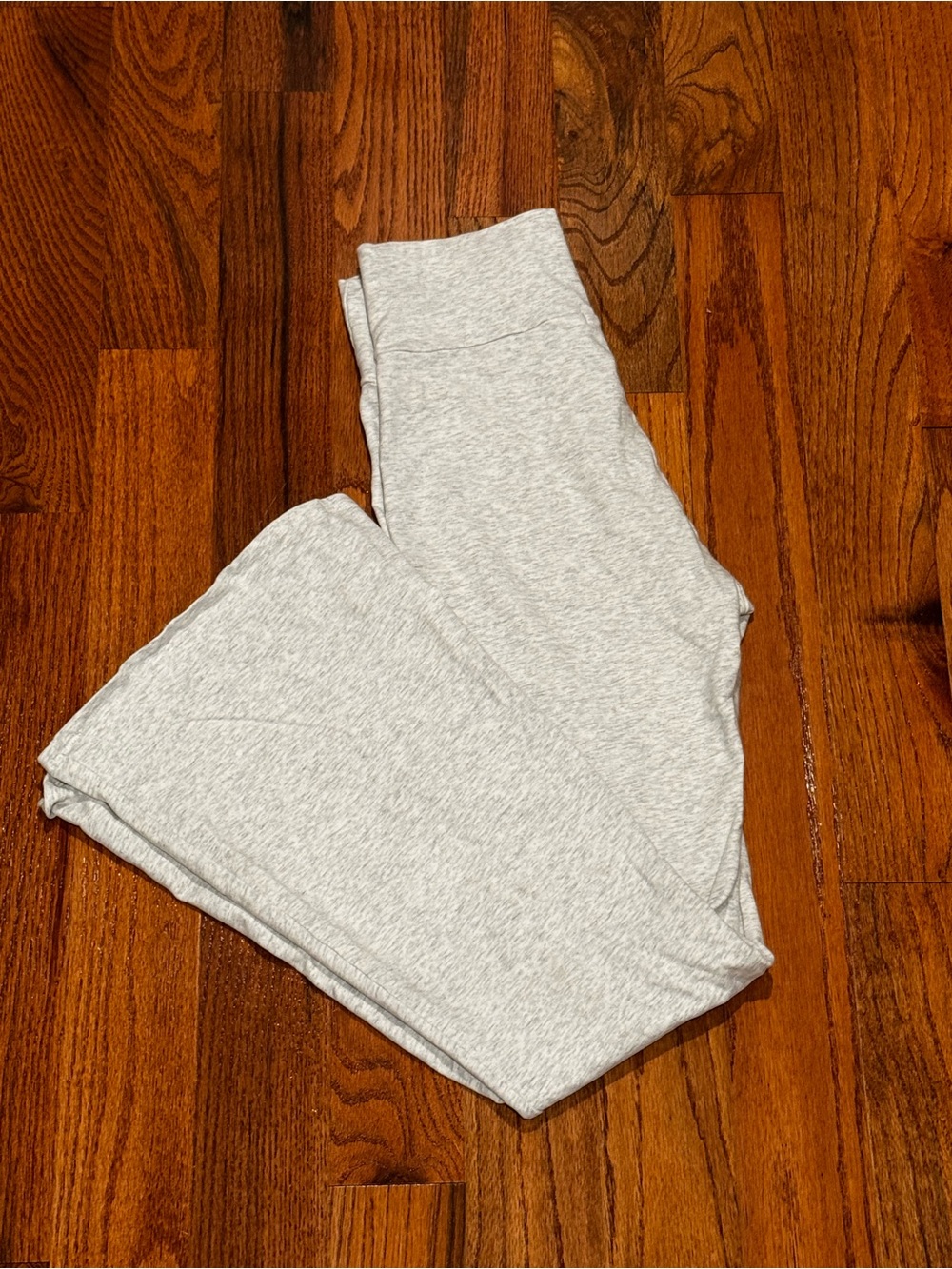 Edikted Wide Leg Fold Over Pants Light Gray Melange L Y2K - Picture 6 of 6